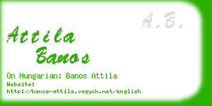 attila banos business card